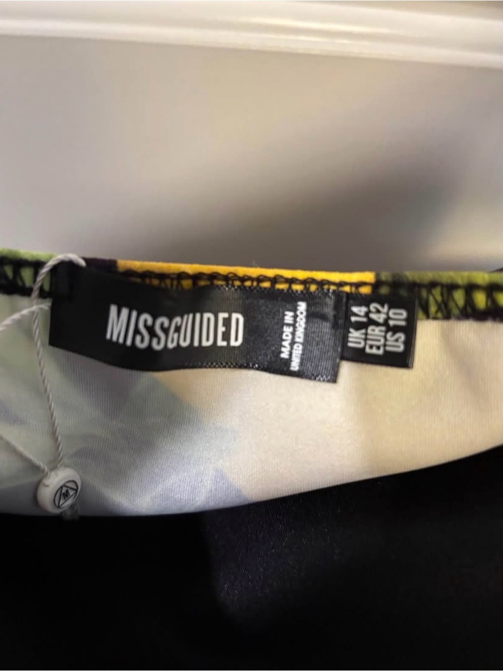Missguided Black Dress with Yellow Lemon Trim - Picture 2 of 3